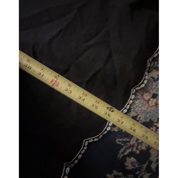 VTG Sweetees Embroidered Floral Black Zip Up Dress Boho Womens Size 8 - Picture 15 of 15